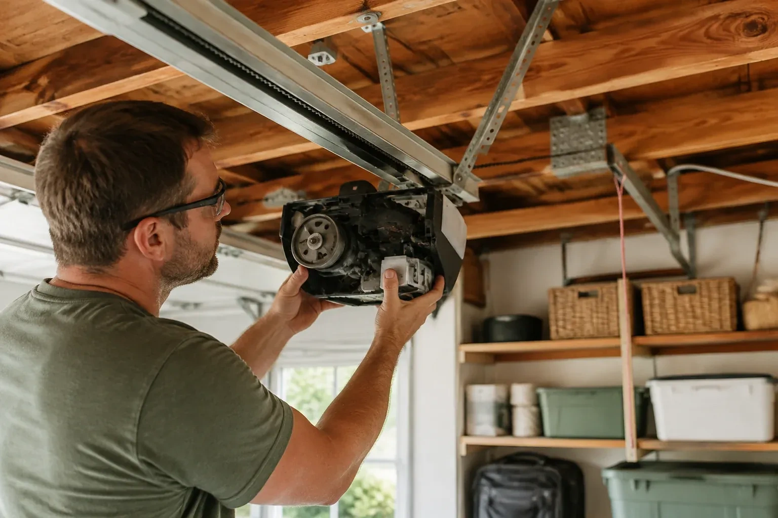 Illustrative garage doors scene — Belt-Drive Opener Repair, Humberstone
