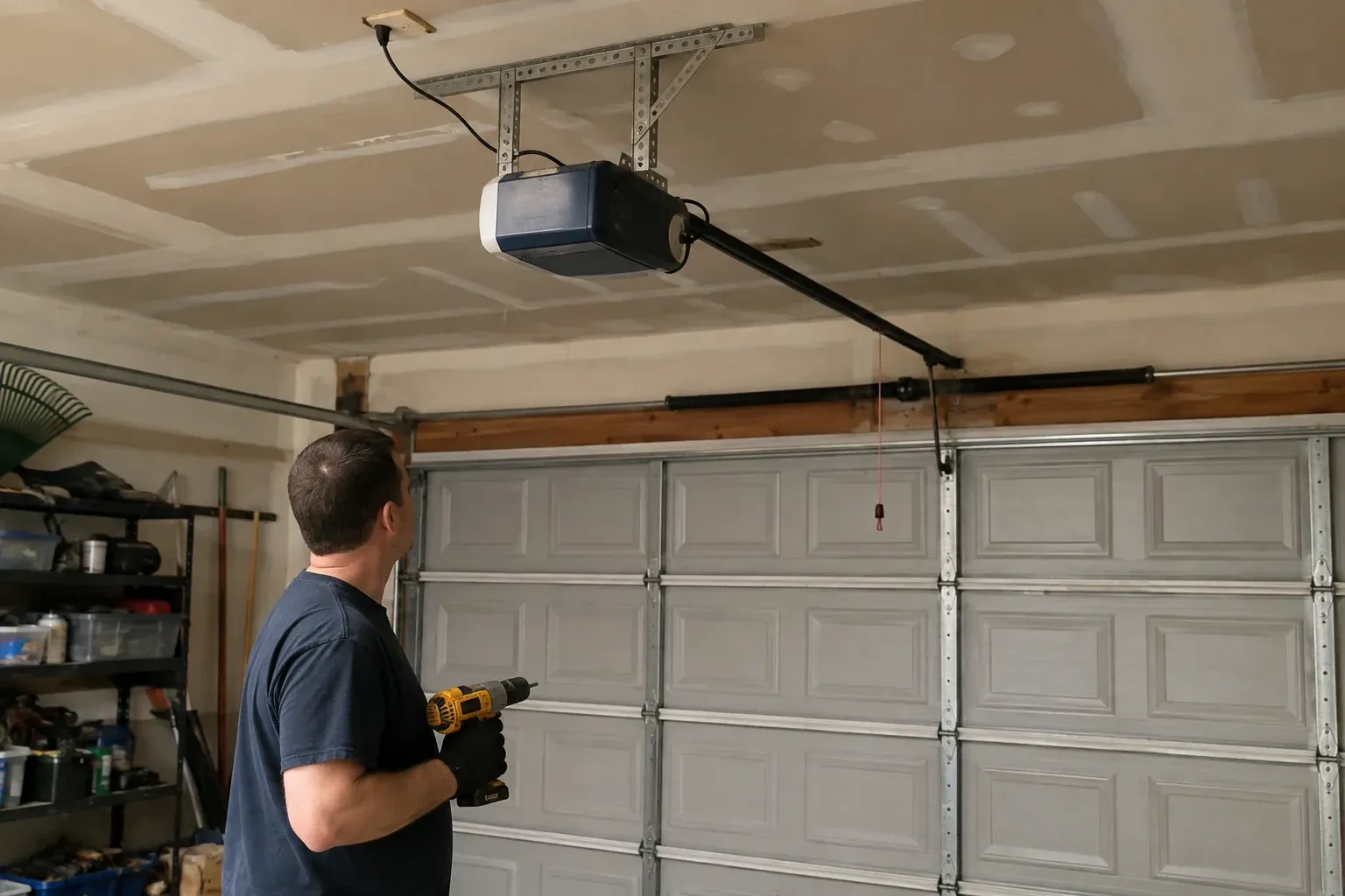 Illustrative garage doors scene — Chain-Drive Opener Repair, Humberstone